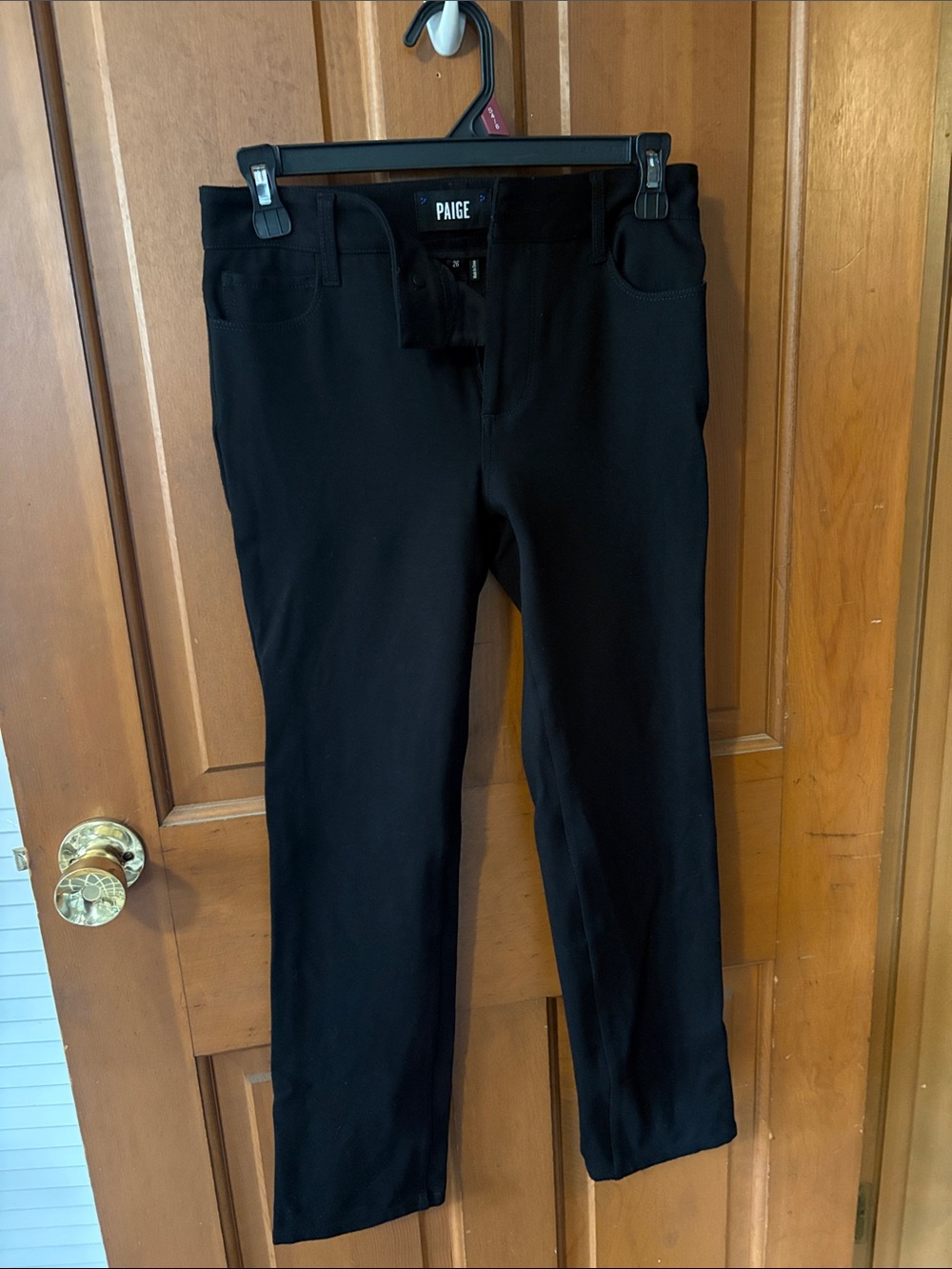 PAIGE Black Straight Leg Women's Jeans